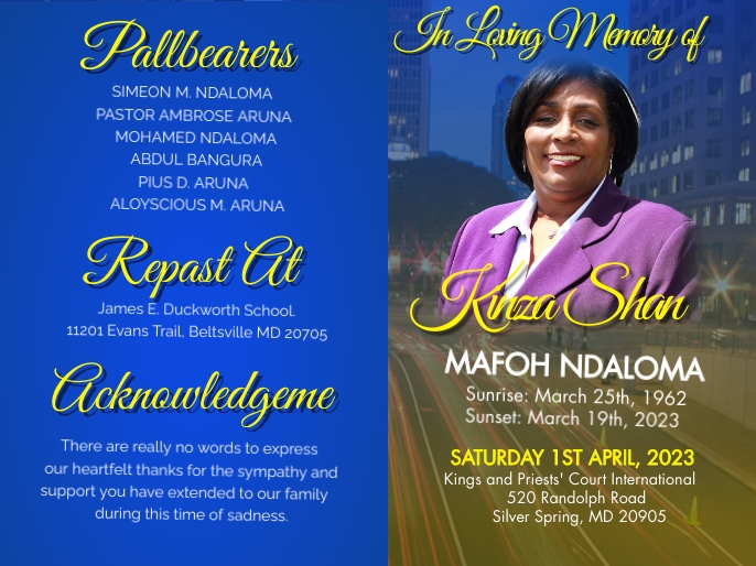 Funeral Announcement flyer,simple modern Template PosterMyWall